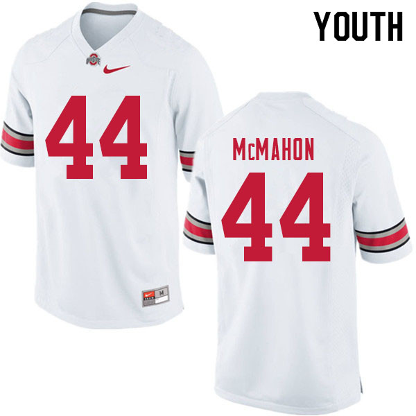 Ohio State Buckeyes Amari McMahon Youth #44 White Authentic Stitched College Football Jersey